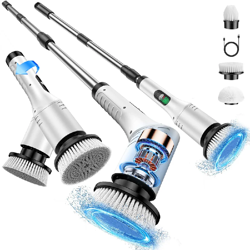 فرشاة تنظيف كهربائية 9 في 1 فرشاة تنظيف منزلية لاسلكية متعددة الوظائف للحمام والمطبخ والنوافذ والمرحاض #5