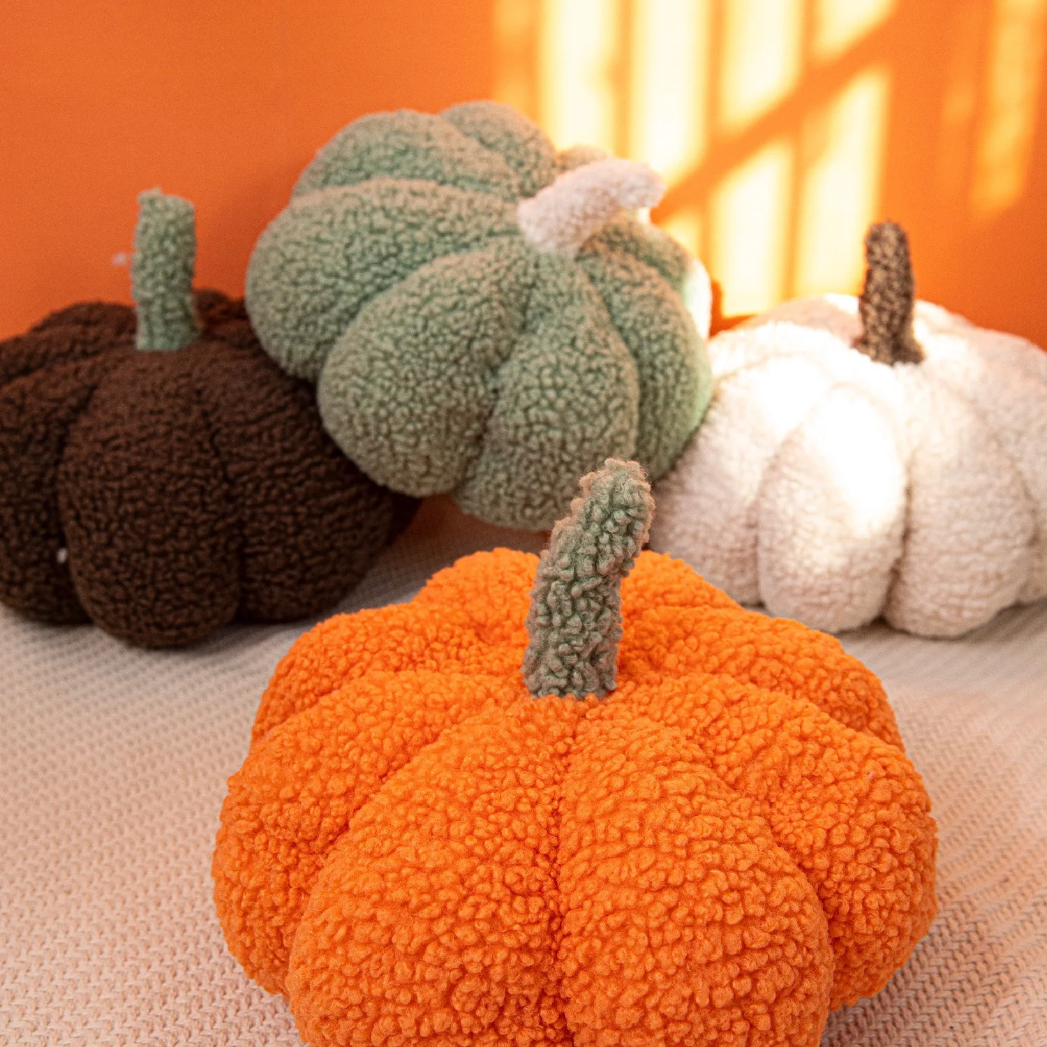 3D Pumpkin Shaped Plush Pillows, Soft Toys, Sofa Cushion, Home Decoration