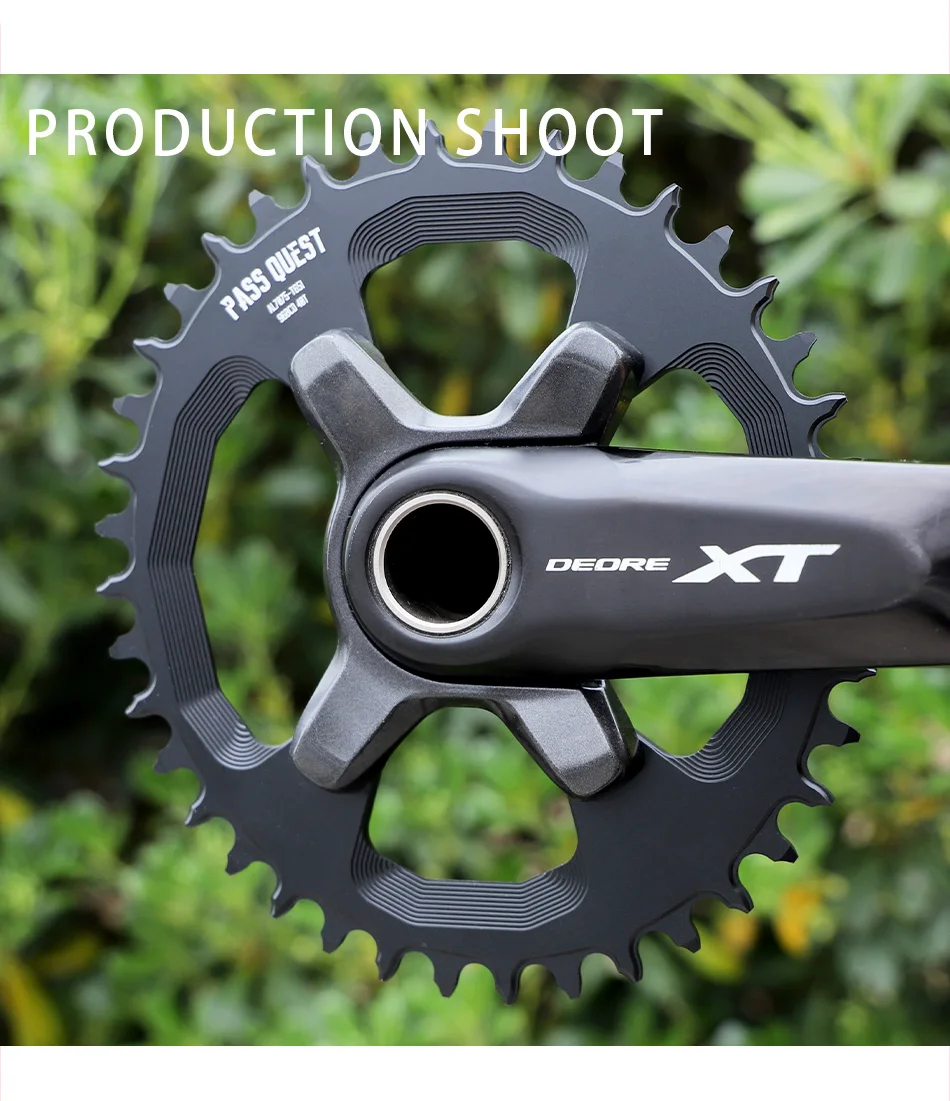 PASS QUEST 96BCD OVAL Road Bike Narrow Wide Chainring 30-42T Chain Wheel Black Bicycle Accessories