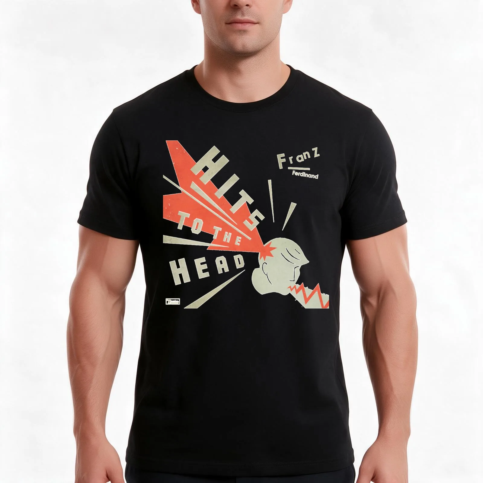 Franz Ferdinand Hits To The Head Classic T-Shirt, Summer Casual Cotton Tee, Oversized Streetwear Tops, Vintage Graphic Print