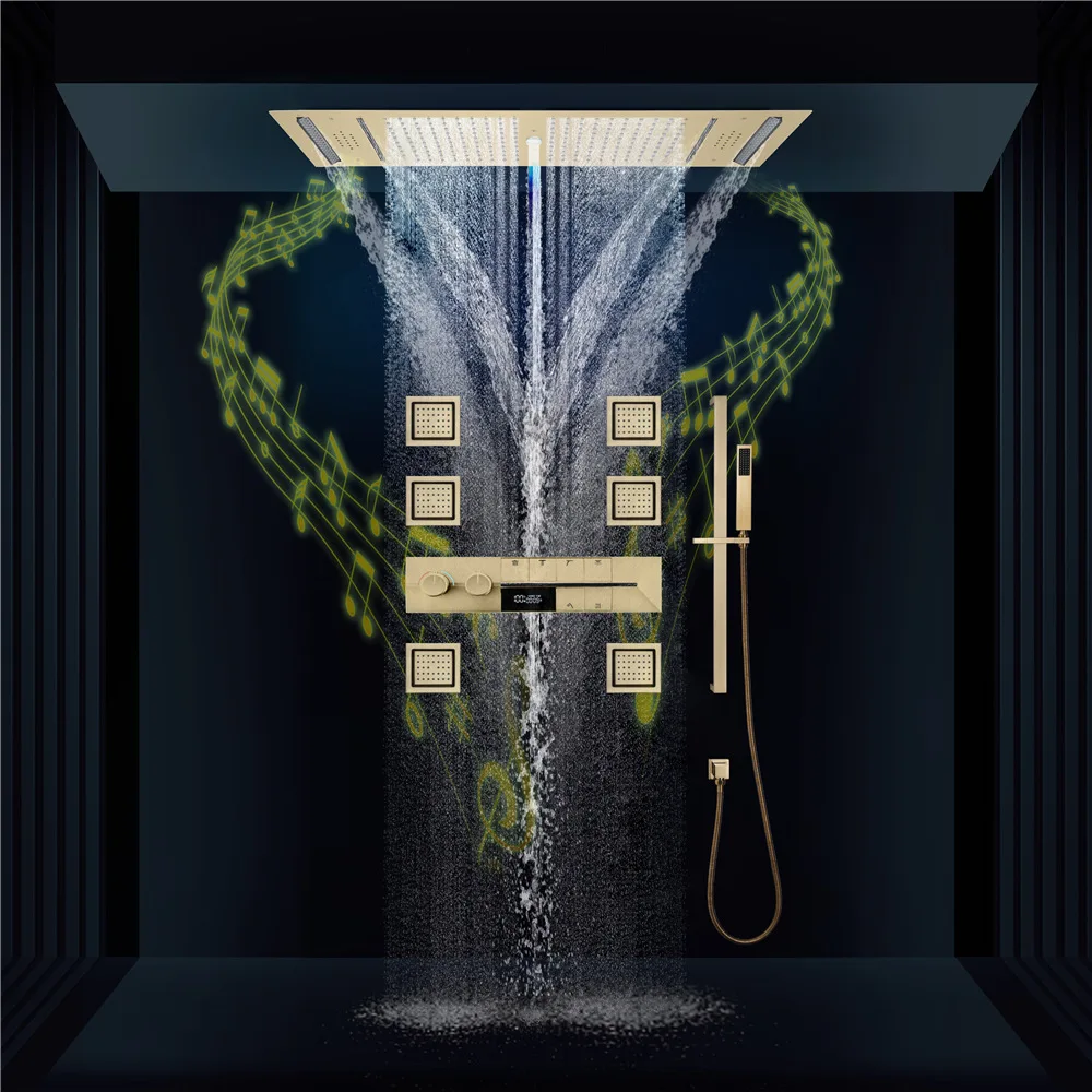 

M Boenn Private Space Couple Shower Set System Hotel Lovers Shower Head SPA Showers Experience Bathroom Fuacets Thermostat Mixer