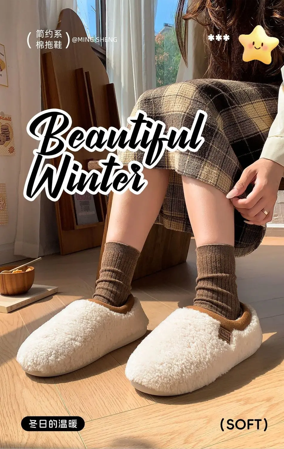 Günstige Pelz-Loafer für Herren, Slip-On Indoor Schlafzimmer-Hausschuhe, Unisex für Paare, Neuheit 2025, Warme Herren-Hausschuhe – Detail 4