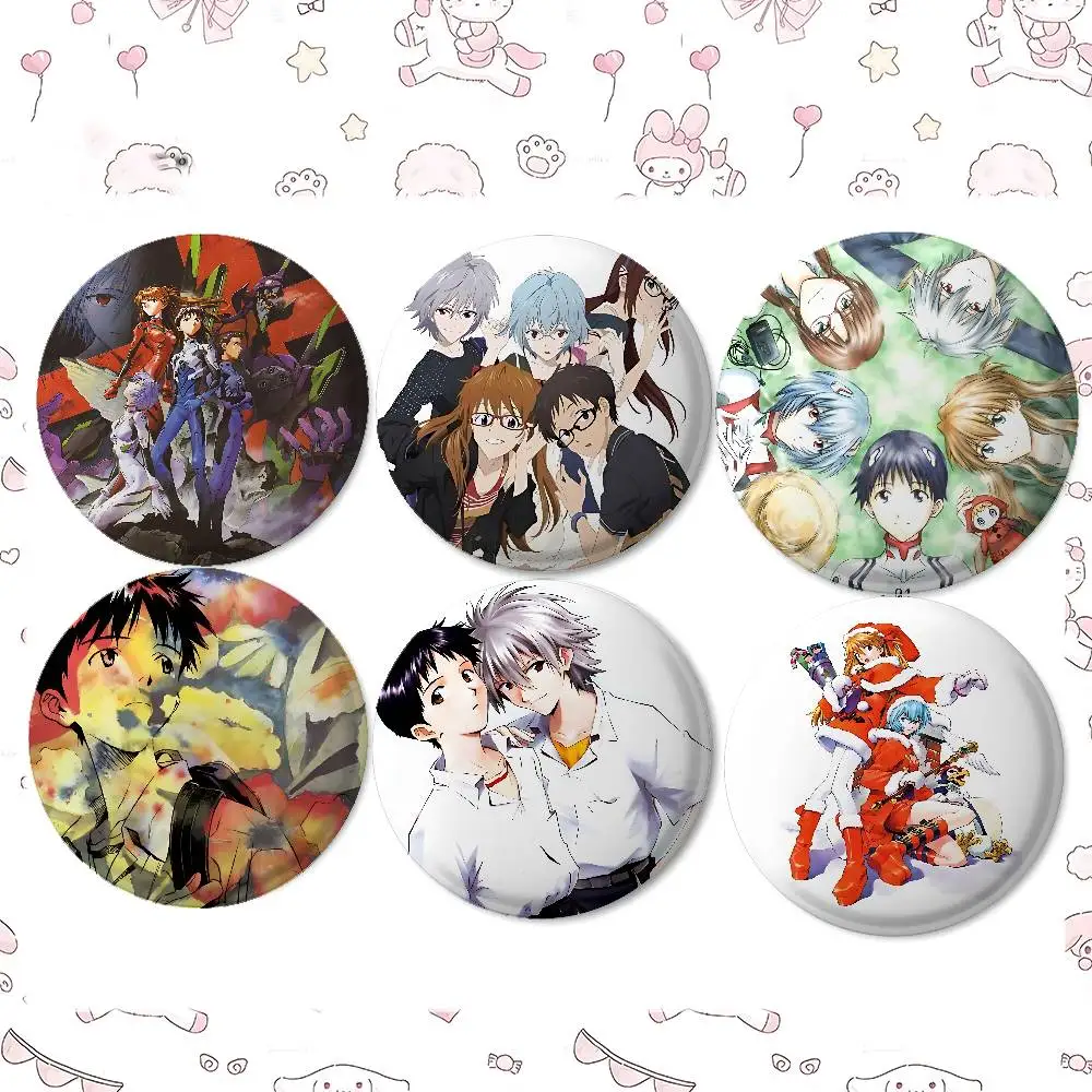 N-Neon Genesis Evangelions Badges Tinplate Soft Button Pin Brooch Metal Badge Custom Jewelry Accessories Hat Bag Lapel