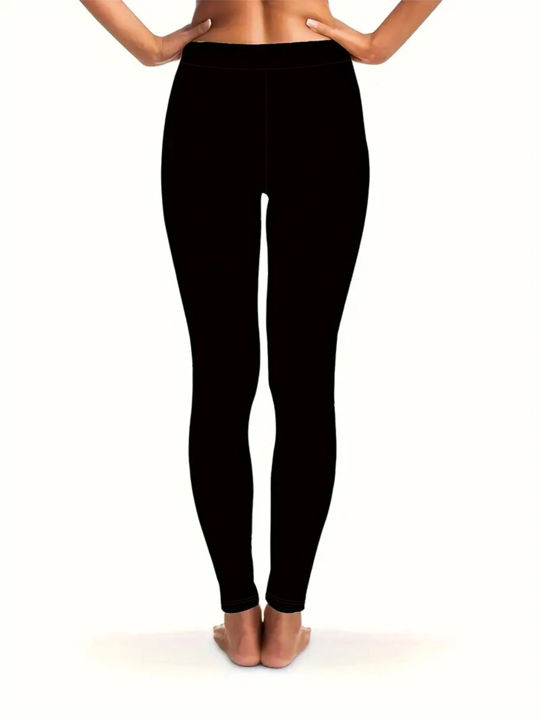 Women Heart Cross Letter Print Fleece Lined Leggings Mid Waist Stretch Fitness Yoga Sports Pants