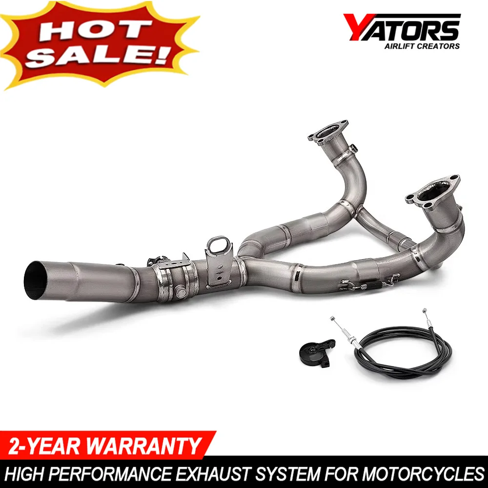 Motorcycle Header Exhaust Pipes For R1300GS R1300 GS 1300 2024 2025 R1250GS Exhaust Front Middle Link Pipe Titanium Exhaust Tube
