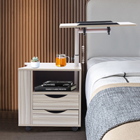 [Bedside Cabinet Lift End Table] 1 Thickened Material Rotating Adjustable Bedside Table - for Bedroom Sofa Side