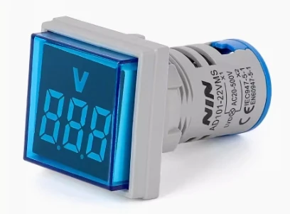 Signal light square AC digital display voltmeter indicator light voltage indicator light AC50 500V