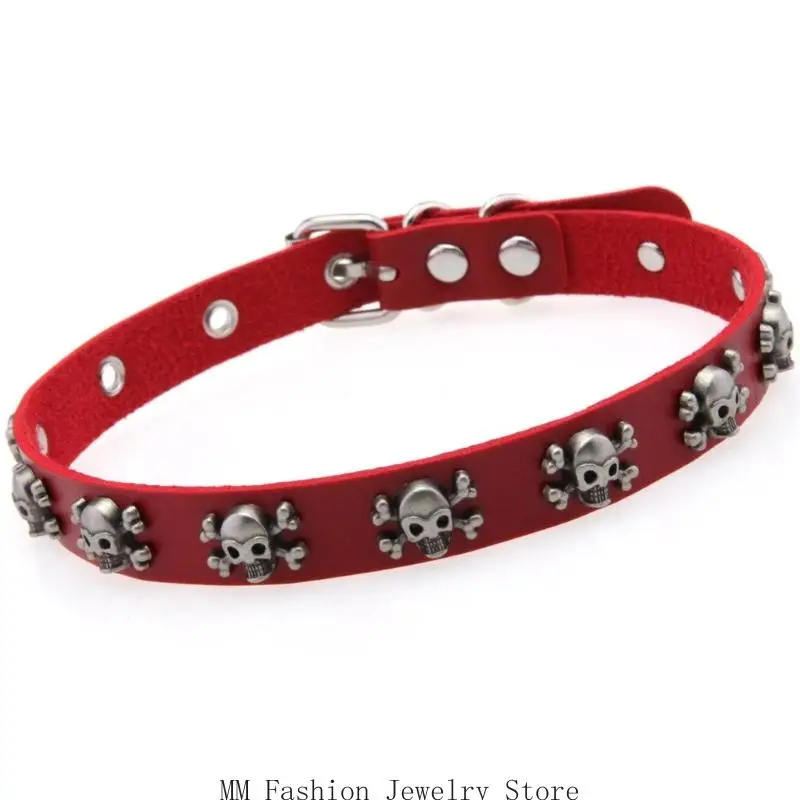 D0UB – ras du cou unisexe en collier avec breloque tête mort, bijoux à mode des années