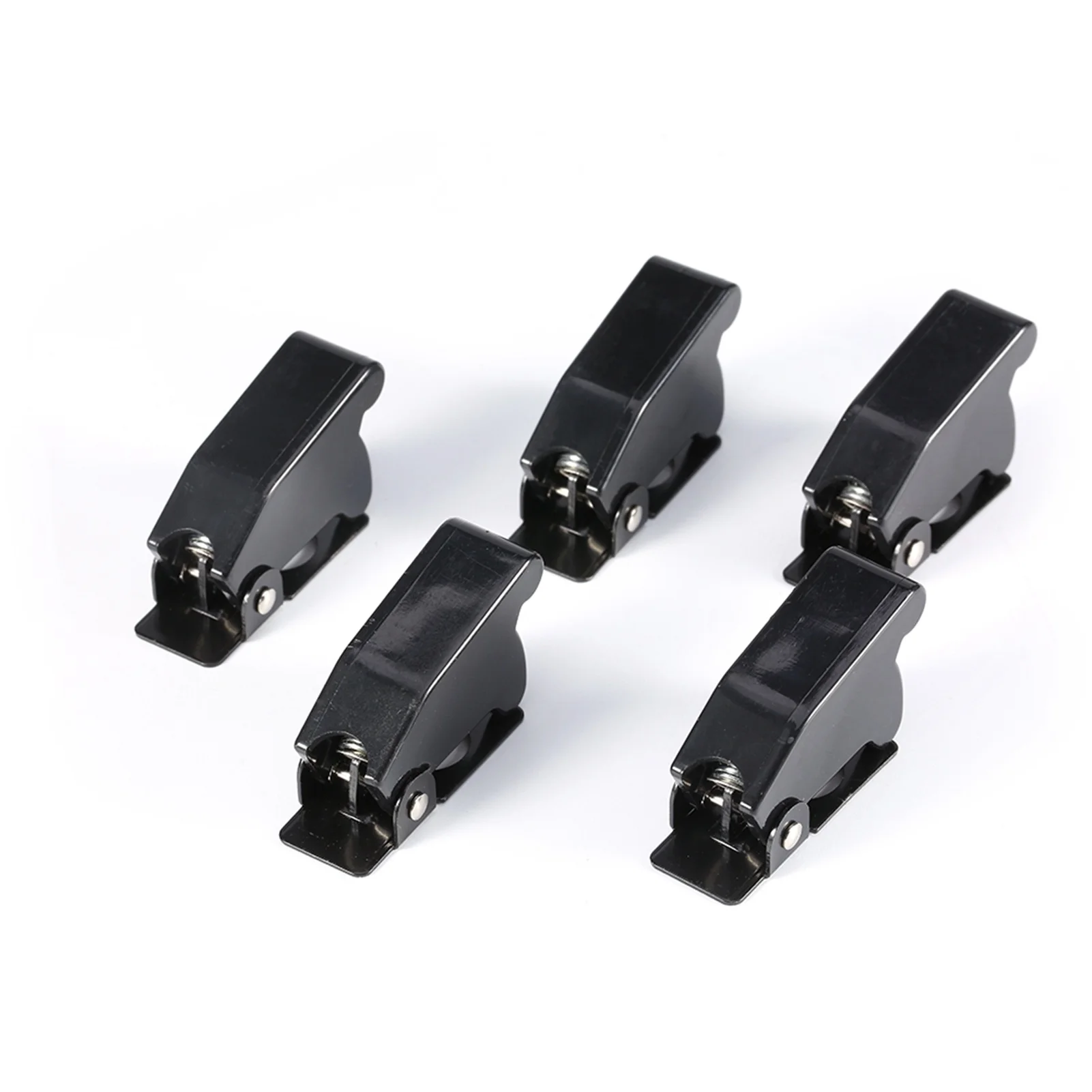 5Pcs Black Safety Switch Flip Cap Cover Guard For Car Toggle Switch