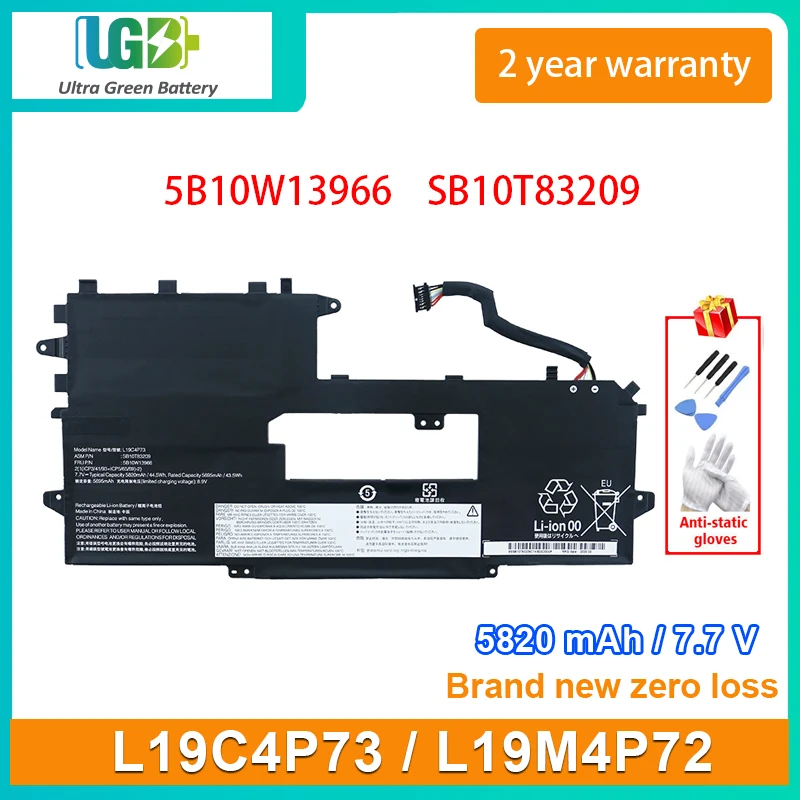 UGB New L19C4P73 L19M4P72 Laptop Battery For Lenovo Thinkpad X1 Titanium Yoga Gen 1 Series 5B10W13965 5B10W13966 SB10T83209