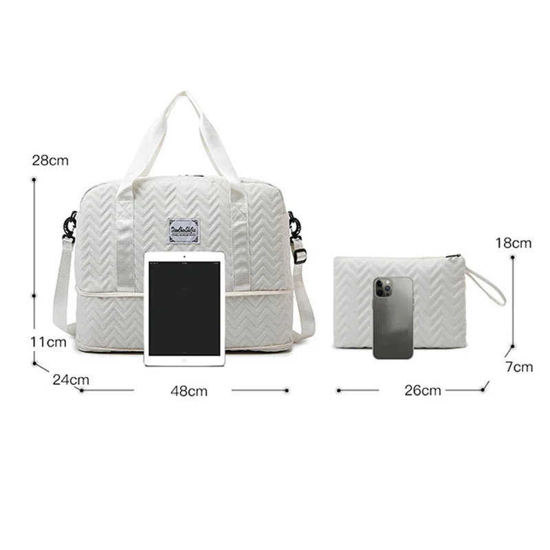 Borsa da viaggio corta da viaggio borsa da uomo da donna borsa da viaggio di grande capacità borsa da Fitness sportiva impermeabile con separazione bagnata a secco