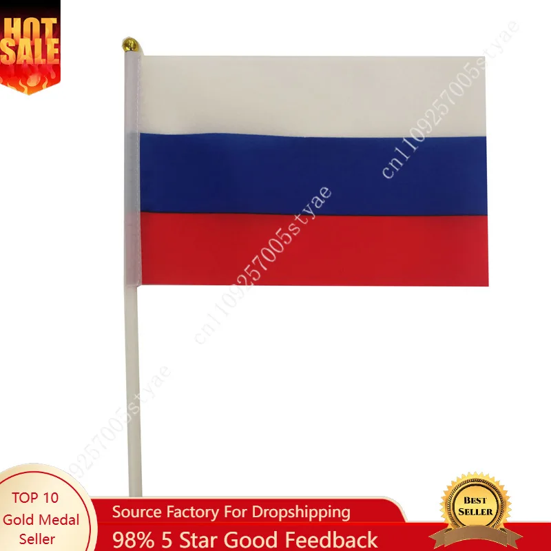 

Russia Hand Waving Flag Russian Flag Small Mini Hand Held Flags 10 Pcs 14x21cm World Cup Sporting Event Support Handheld Flag