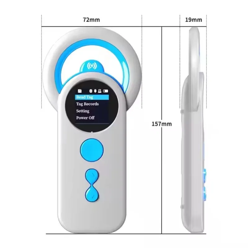 ошейник с чипом DJ-130 3-in-1 Blue Tooth Wireless USB Universal Pet Microchip Reader Animal Tag Reader with 1.4-Inch TFT Screen