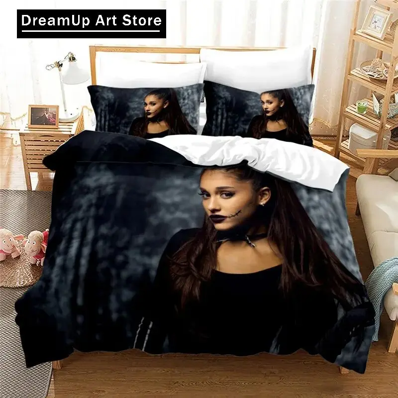 3D Print Fashion Sexy Girl Ariana Grande Bedding Set Boys Girls Twin Queen Full Size Duvet Cover Pillowcase Bed Adult Bedroom