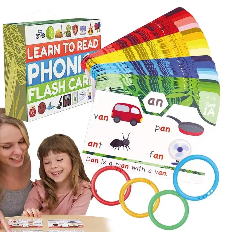 

Phonics Flash Cards,Educational Flashcards,Learn to Read 20 Stages,Digraphs CVC Blended Long Vowels,Sight Words Flash Cards