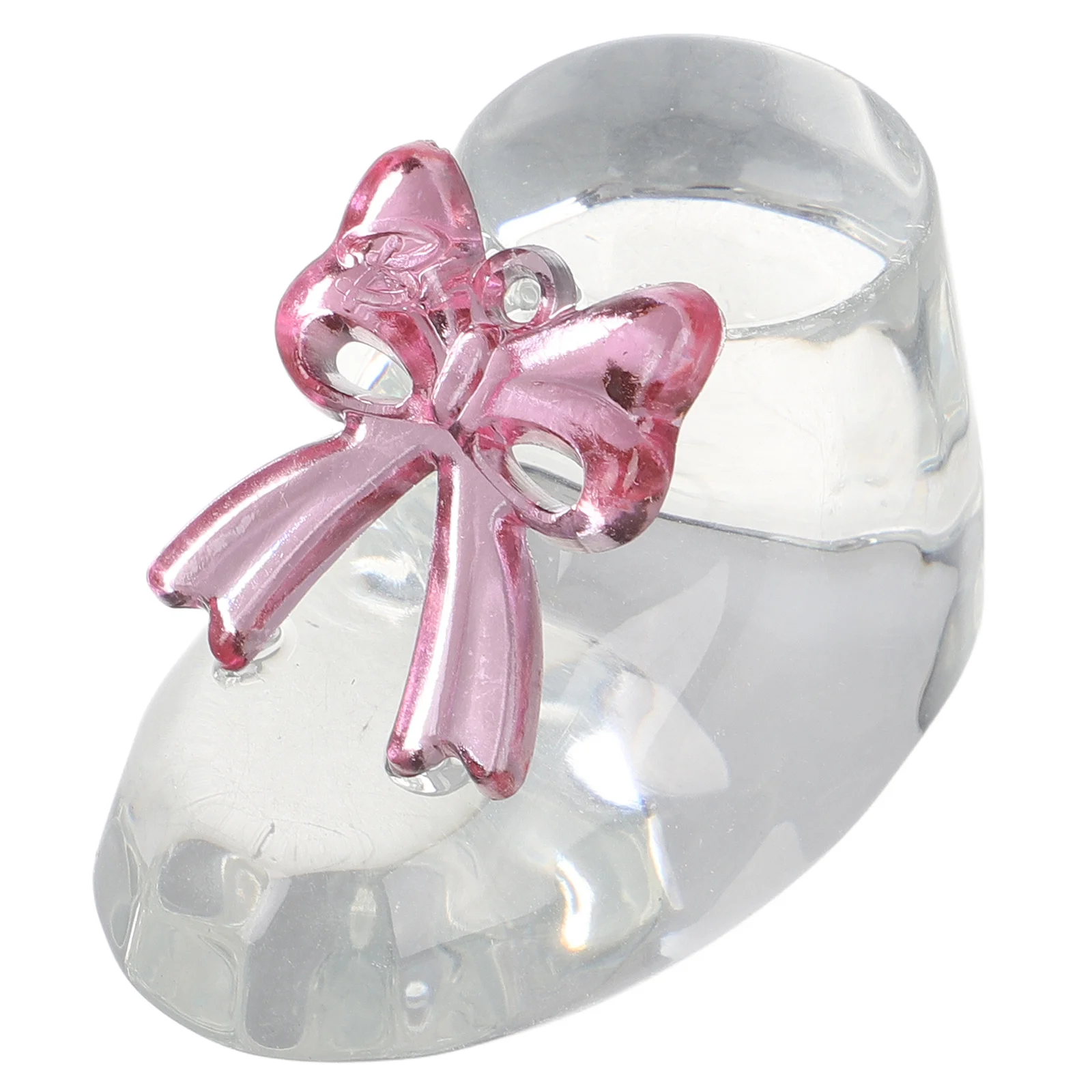 

Decorative Small Shoes Bow Decoration Beautiful Ornament Clear Ornaments Crystal Desk Statue