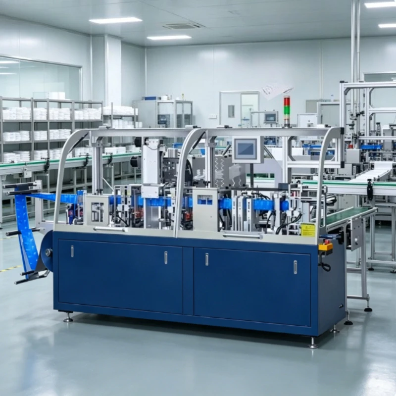 New Automatic 4 Side Seal High-Speed Easy Operate Wet Wipper Making Machine for Moist Wipes Alcohol Hand Antibacterial Cleaning