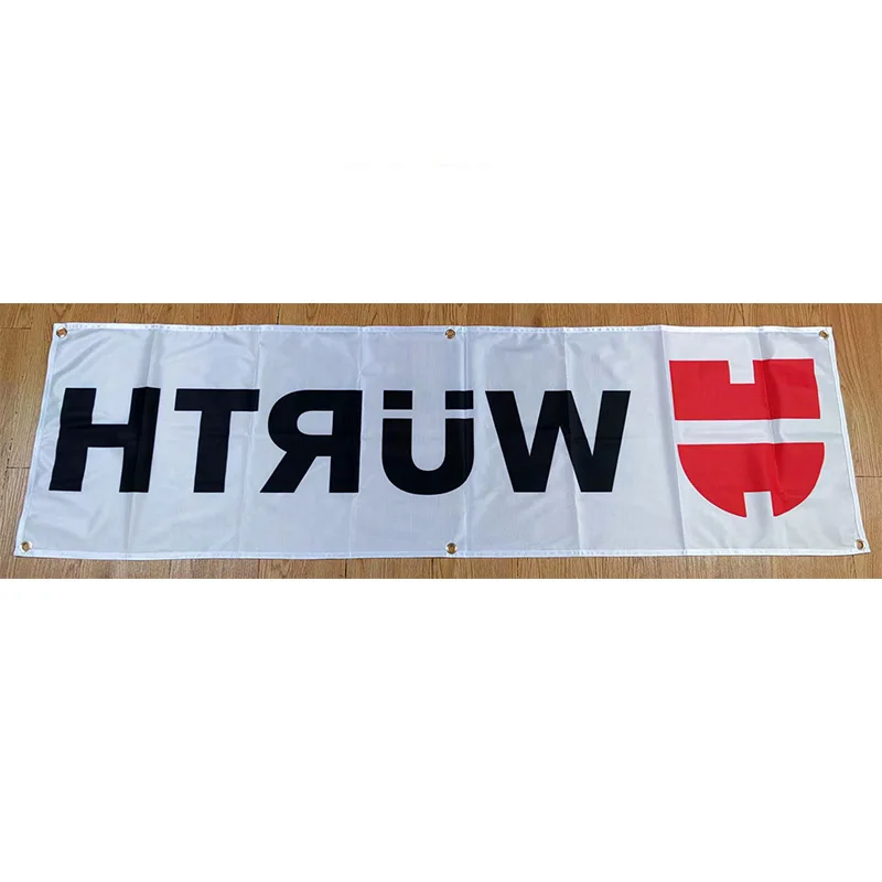 130GSM 150D Polyester Material Wurth Oil Banner 1.5ft*5ft (45*150cm) Size Advertising Decor Flag yhx282