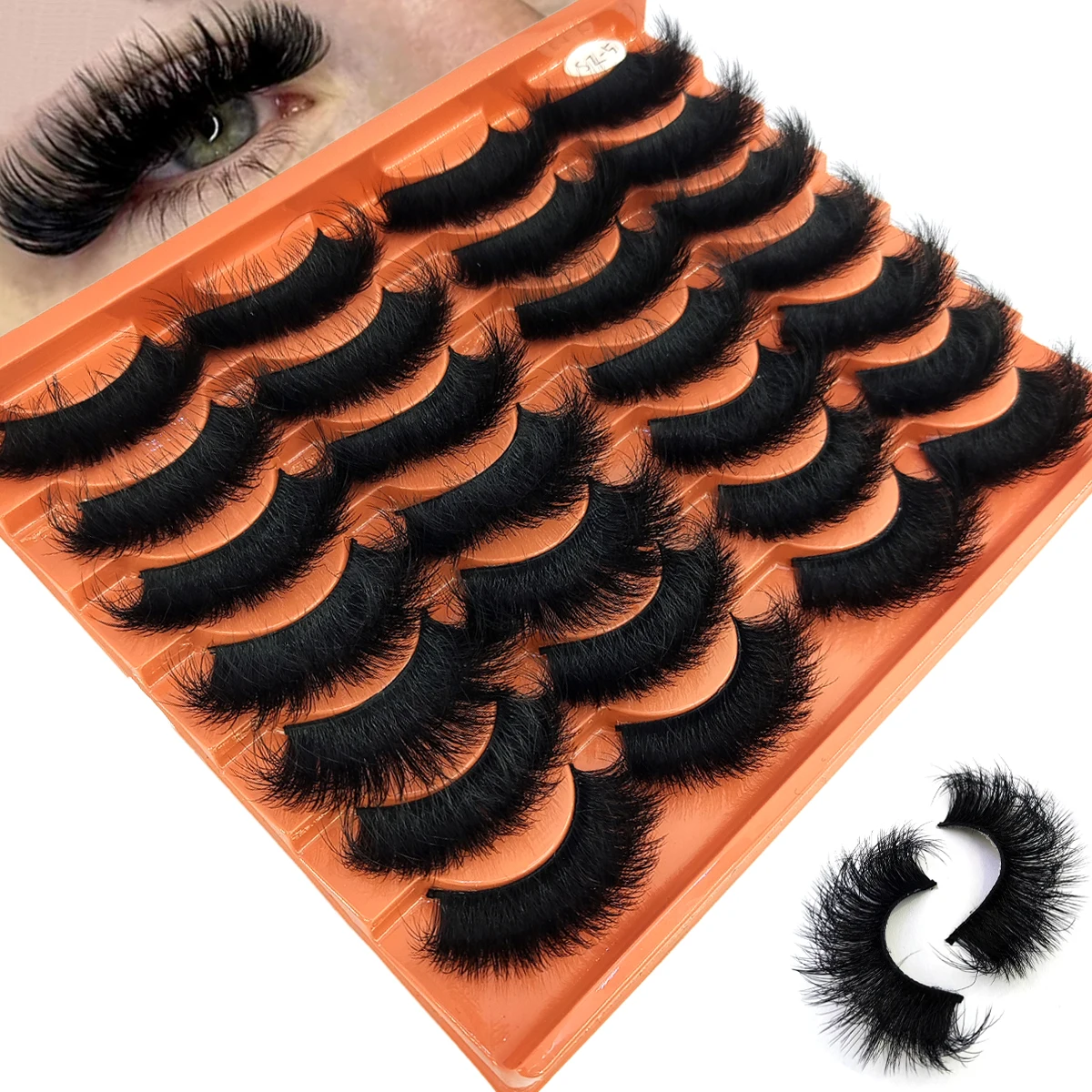 Novo 14 pares de cílios postiços de vison artificial 3d longos naturais conjunto de maquiagem cílios de vison cílios estendidos