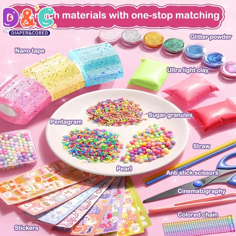 Blowable Bubble Tape Non-marking Double-sided Adhesive for DIY Craft Pinch Toy Making Reusable Color High Sticky Nano Tape