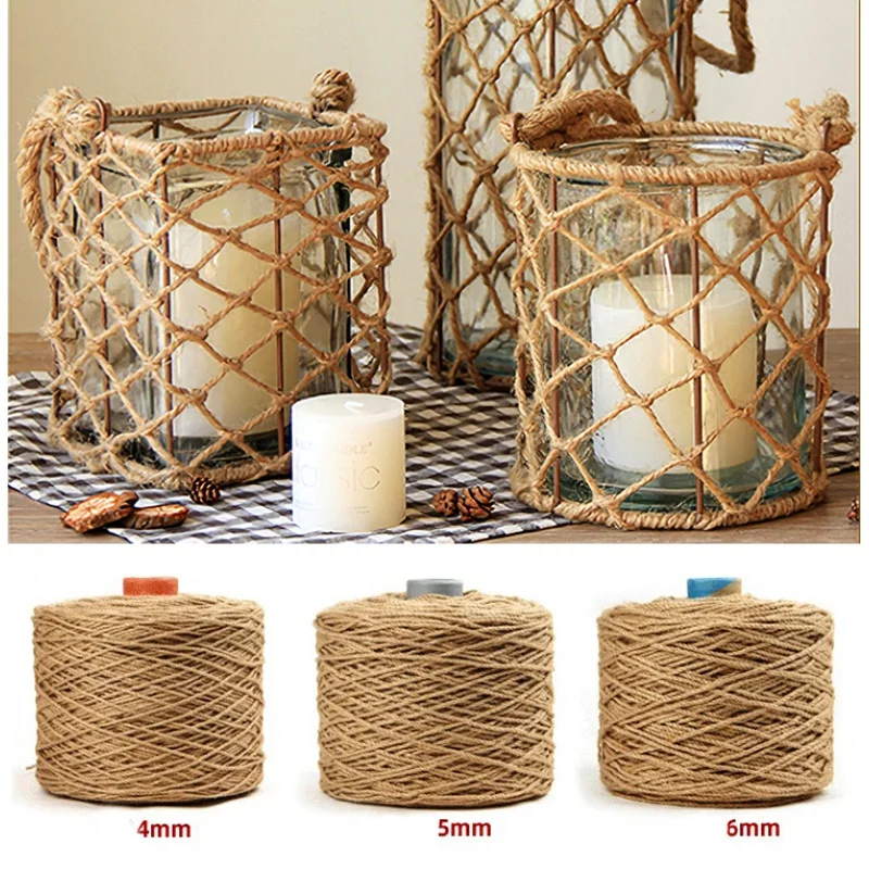 Natural Vintage Jute Rope String 1/2/3/4/5/6/8/10mm DIY Jute Cord Twine Ribbon Crafts Sewing Handwork. Gift Wrap Home Decoration