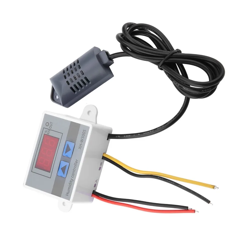 

XH-W3005 Digital Hygrometer 220V 0~99%RH Humidity Sensor Humidistat Switch Digital Control Humidity Monitor Indoor Environment