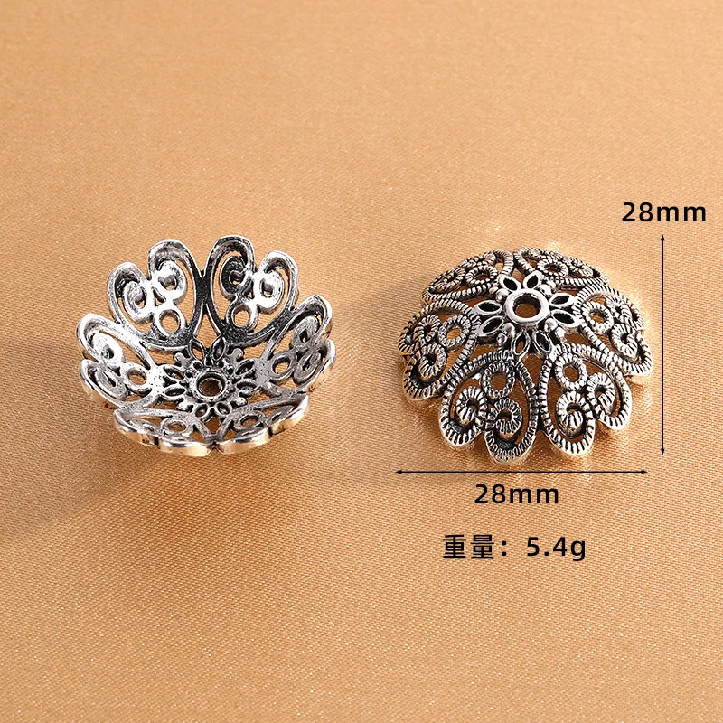 accessori per gioielli fai da te: lega argentata antica che preserva il colore, supporti per fiori retrò scavati, tappetino per cappelli e perline di perline