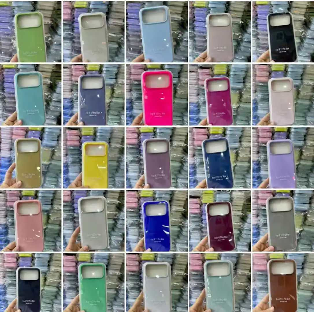 Official Liquid Silicone Skin Feel Case For IPhone 17 Air 17 Pro Max Macaron Solid Candy Colour Colo