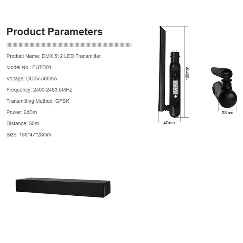 Transmisor de señal Y23A-DMX DMX512 de un solo color para luces de efecto PAR de escenario LED de discoteca