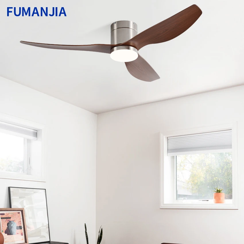 45/52 In Low Floor 25CM Ultra Thin DC Ceiling Fan With Dimmable LED Light & Remote - Ideal for Coffee Shop, Home, Hotel, Office