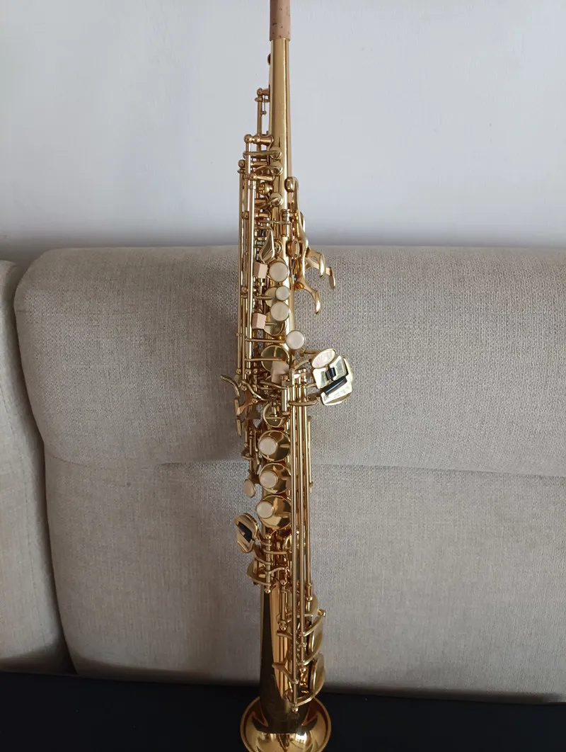 Japan 82z Original 1 :1 key type Soprano Saxophone 82 lacquered gold key Bb Soprano Sax woodwind instrumen with case