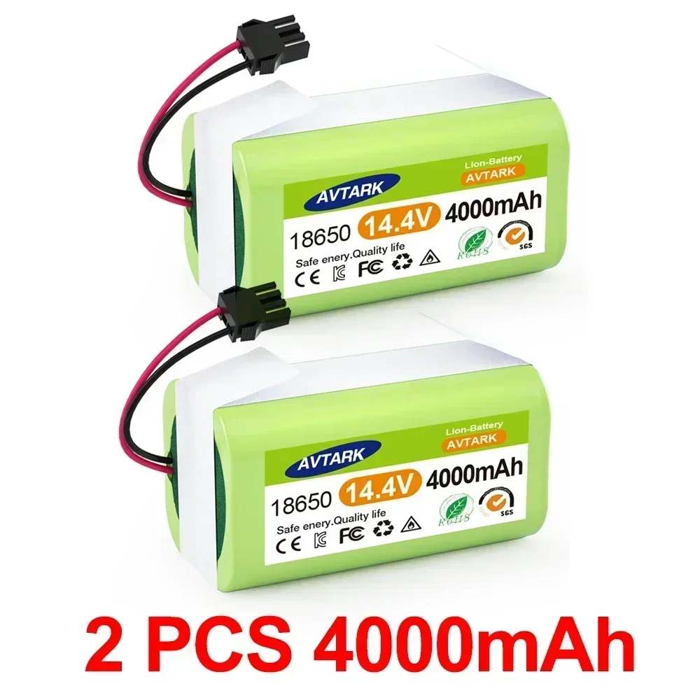 

14.4V 4000mAh Li-ion Battery for for Conga 990 1090 Tesvor X500 Ecovacs Deebot N79 N79S DN622 Eufy RoboVac 11 11S RoboVac 30