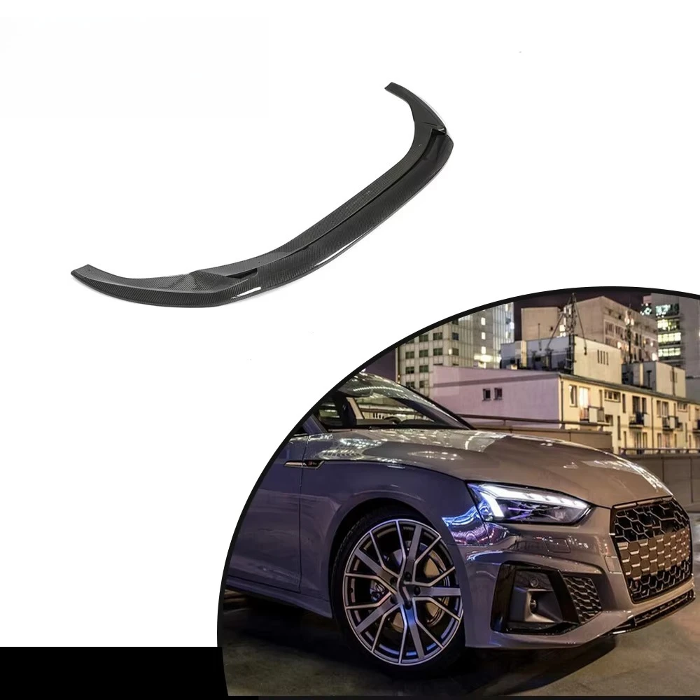 Product Customization Comfort Luxury Carbon Fiber A5 S5 Front Bumper Lip forAu di A5 Quattro/A5 S-LINE S5 B9 Sportback 2020 2021