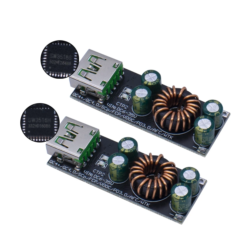 LIZAO USB Type-C Quick Charger Adapter QC3.0 QC4.0 6-35V Buck Boost Module SW3518 SW3516