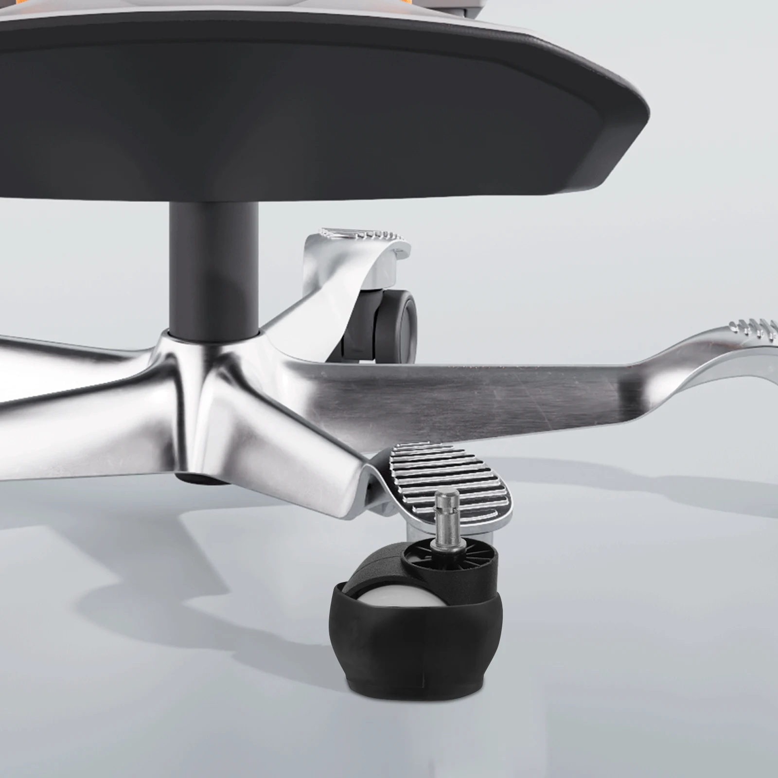 

5pcs Computer Chair Wheel Covers Black Plastic Floor Protectors 360 Degree Rotation Furniture Leg Caps For Office Chairs