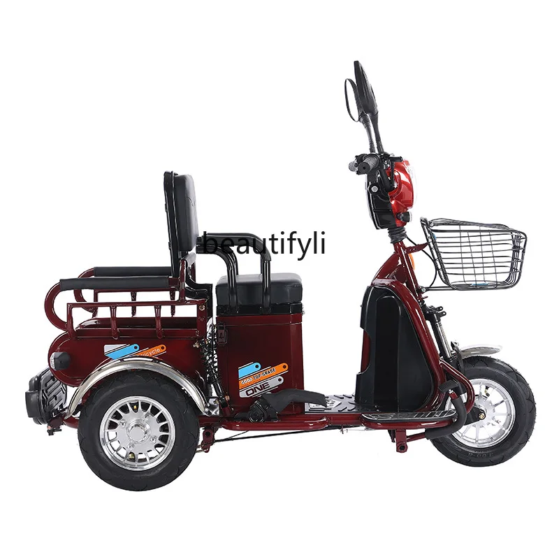 Electric Tricycle Household Small Ladies Parent-Child Battery Car Manned Pull Dual-Use