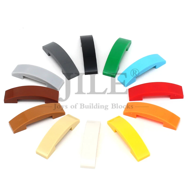 30pcs Moc Slope Curved 4x1x2/3 Double 93273 DIY Building Block Bricks Compatible with Classic Assembles Particles Creative Toys view 3