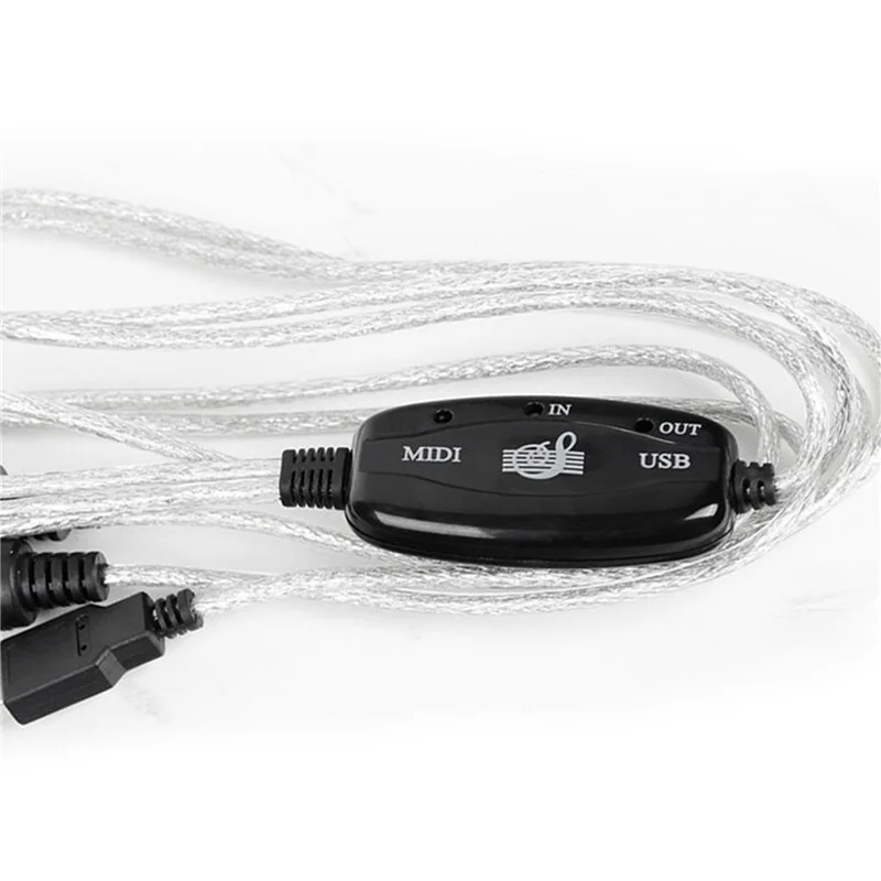 B50B-2X USB To MIDI 5Pin Cable Converter 2In 1 To PC Audio Output Editing For Piano Electronic Electronic Musical Instruments