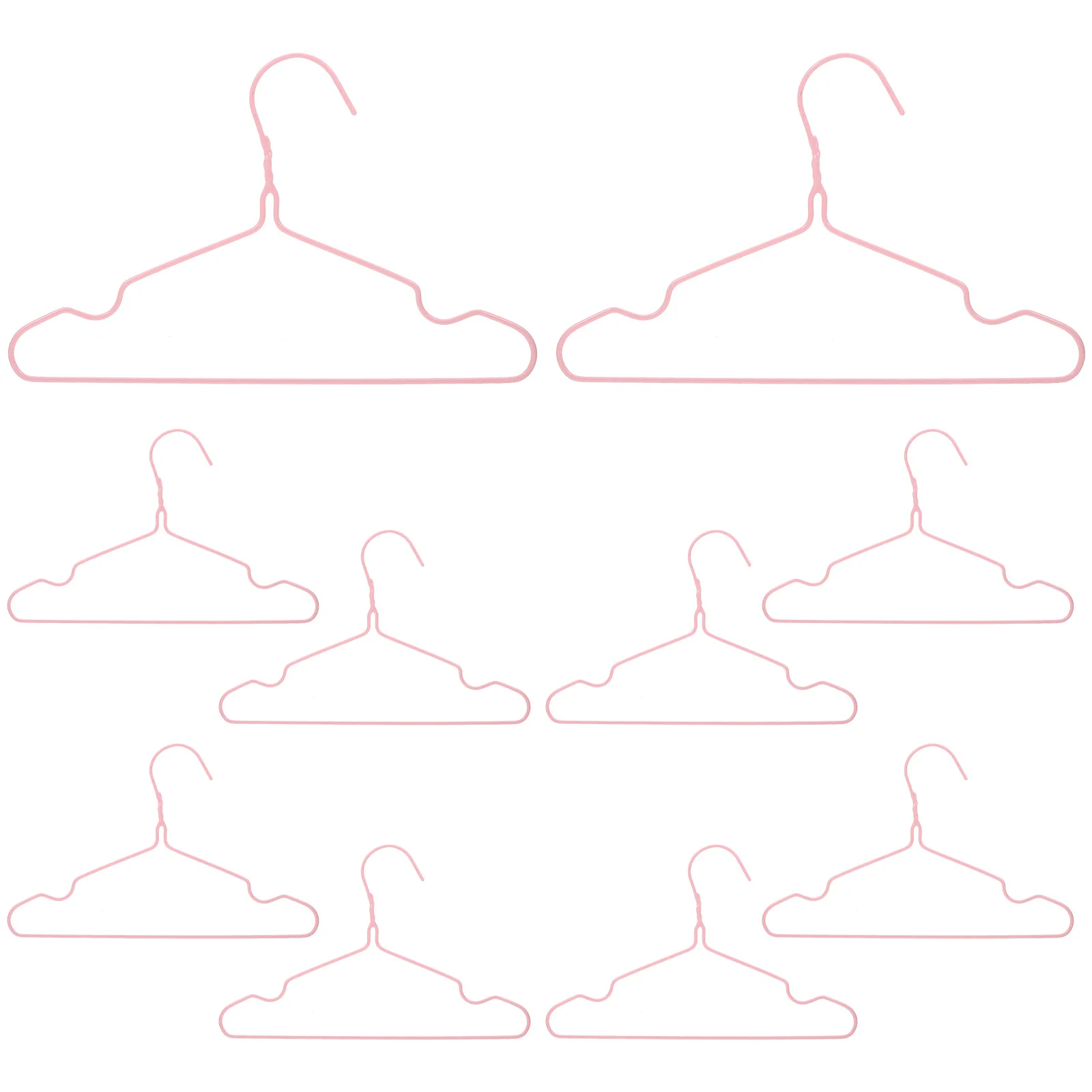

10Pcs Non Slip Baby Clothes Hangers Stainless Steel Nano Glue Compact Design for Efficient Closet Organization