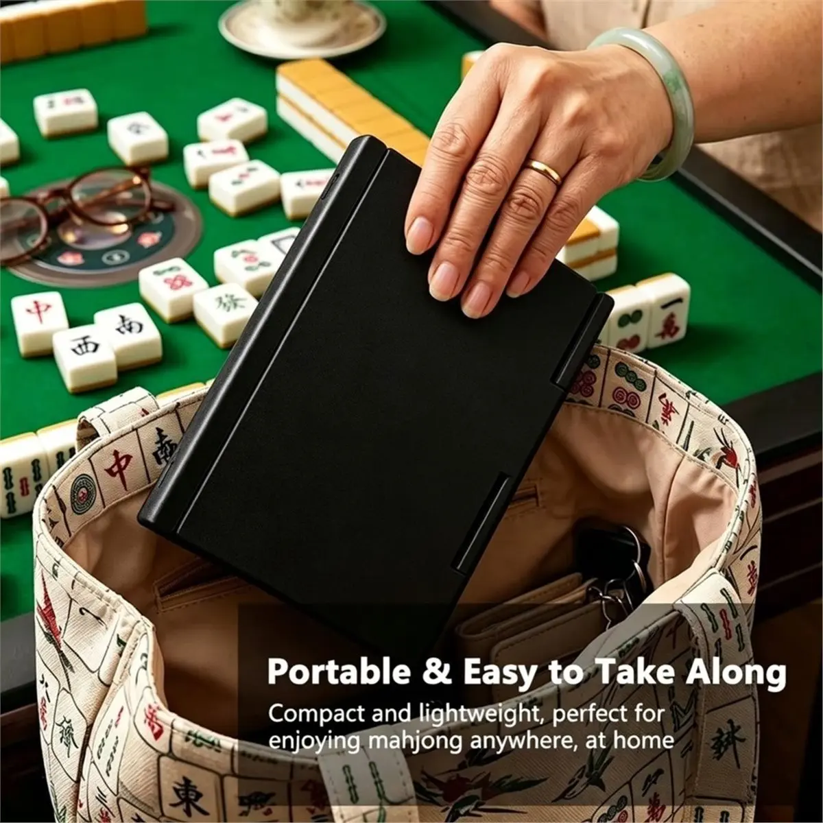 A989K Foldable Mahjong Card Holder Adjustable Under Mat Slide-in Stand Household Mahjongs Holder for American Mahjongs SUMMER