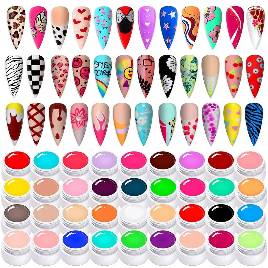 Kit per Nail Art con vernice Gel 36 colori