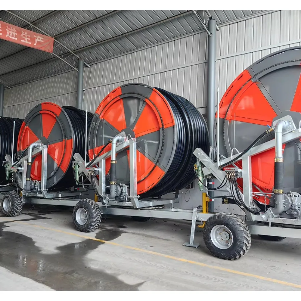 Farm Irrigation System Travelling Hose Reel Sprinkler Irrigation Machine Equipment With Big Rain Sprinkler
