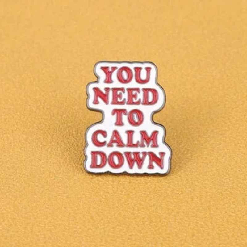 Euro-American Minimalist Cross-border English Short Phrase Series Brooch, Inspirational Quote Letter-shaped Metal Badge