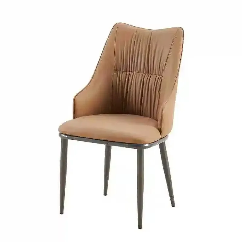 Nordic Luxury Modern Design Leather Dining Chairs with Soft Cushion in Soft Cloth for Restaurants and Living Rooms view 3