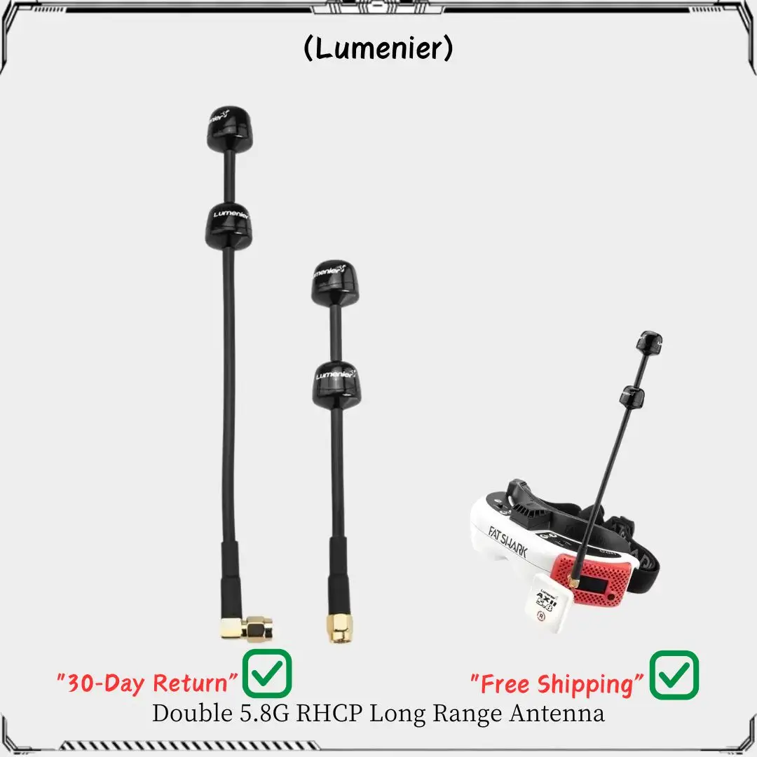 

Lumenier Double AXII 2 5.8G 4.7dBiC RHCP Long Range FPV Antenna for RC FPV Racing Freestyle Fatshark Goggles Receiver