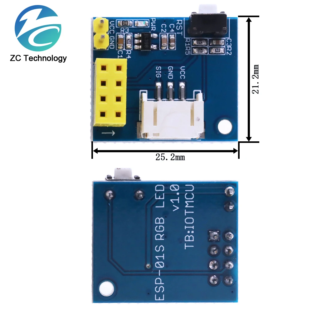 ESP8266 ESP-01 ESP-01S RGB LED Controller Module for Arduino IDE WS2812 WS2812B 16 Bits Light Ring Smart Electronic DIY