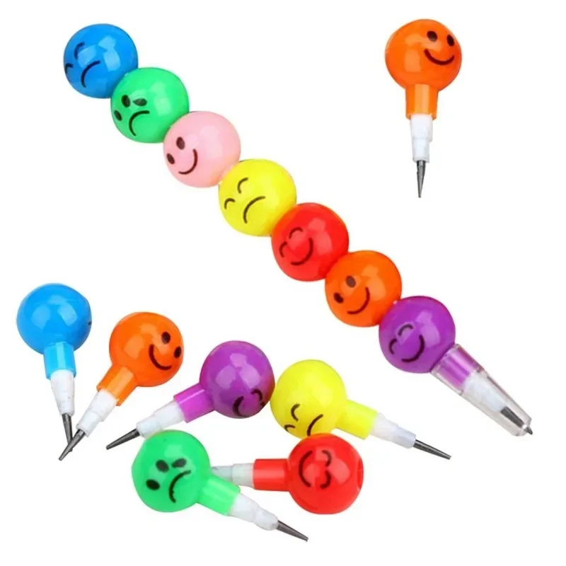 

Cute Cartoon Funny Face Smiles Sugar-coated Haws 7 Color Pencil Stationery Kids Children Gifts 112