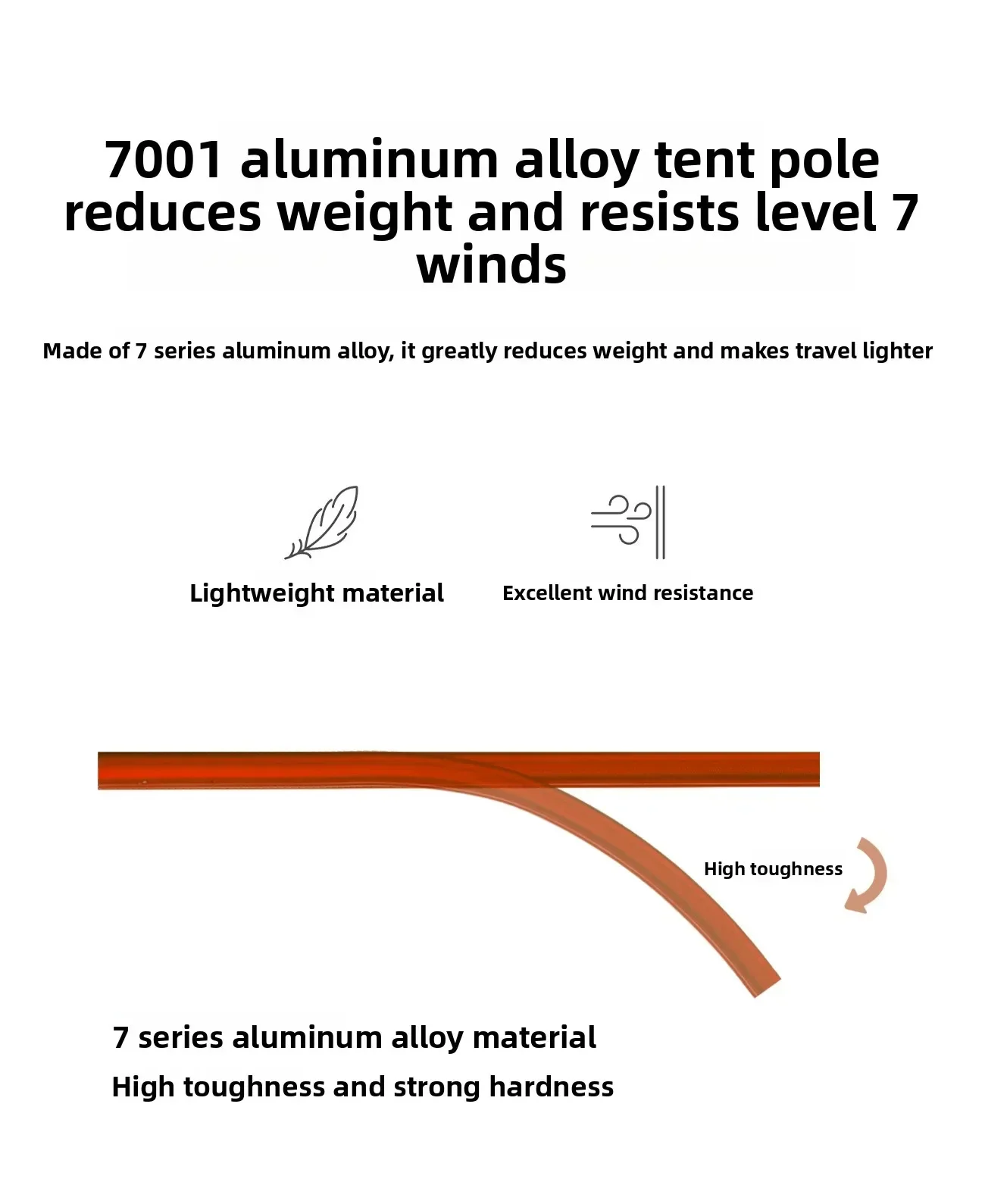 MOUNTAINHIKER Neues Leichtgewicht-Outdoor-Zelt für 2-3 Personen, Wind- und Regenfestes Professionelles Aluminium-Stangen-Wanderzelt – Detail 3