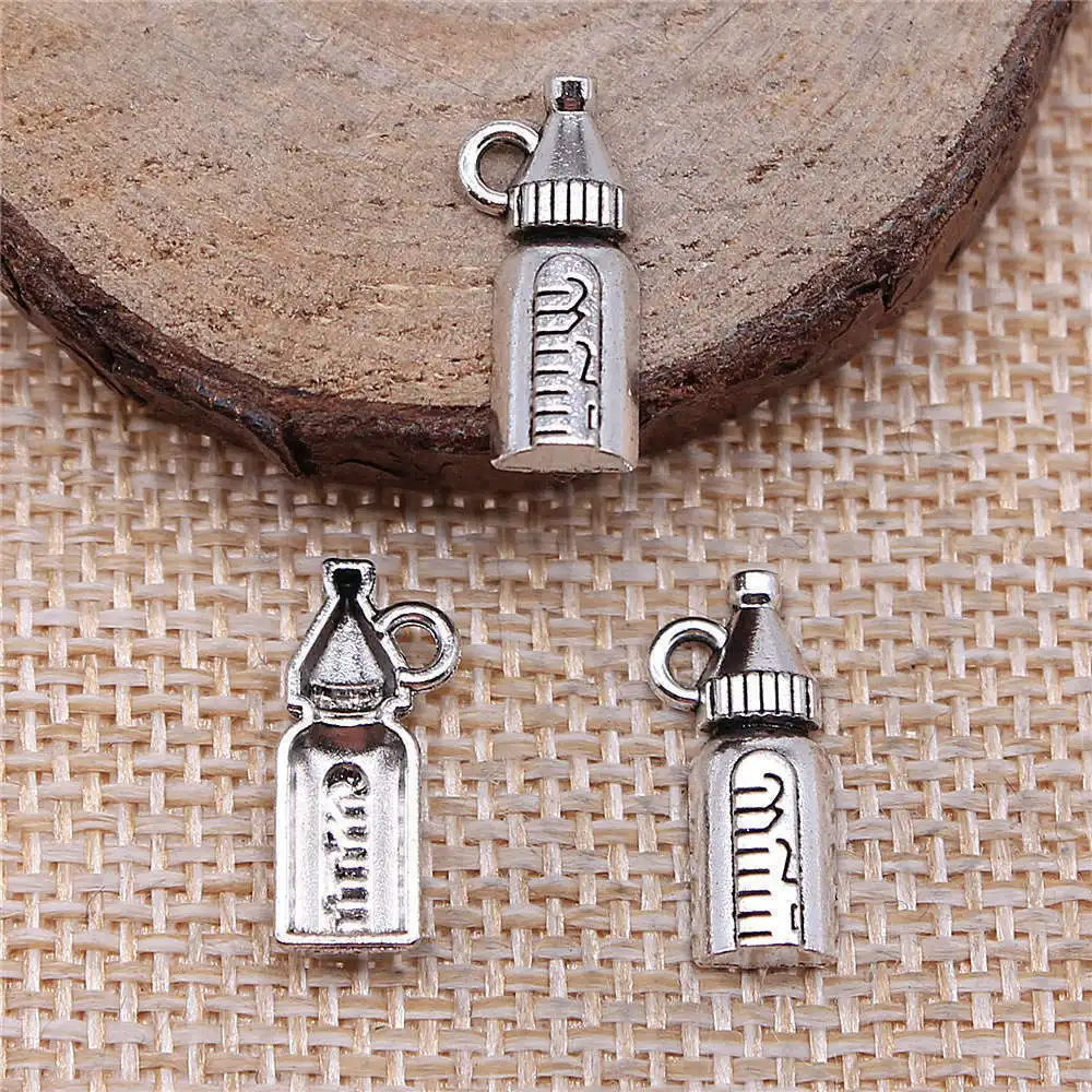 Pendant Feeding Bottle Charms Jewelry For Woman 8x17mm 20pcs