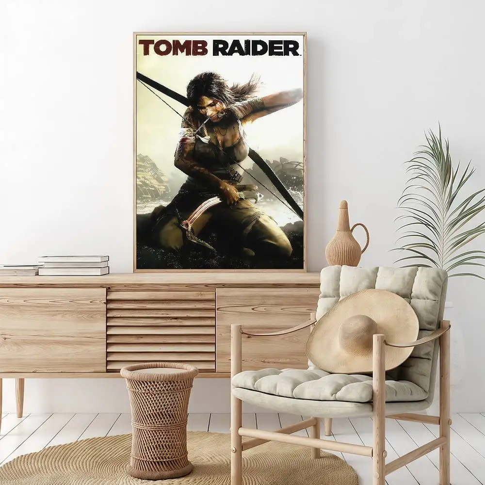تومب رايدر مطبوعات وملصقات ذات نوعية جيدة غرفة عتيقة مقهى ديكور ديكور المنزل